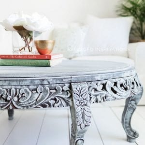 Dry Brush Painting Technique on Salvaged Table