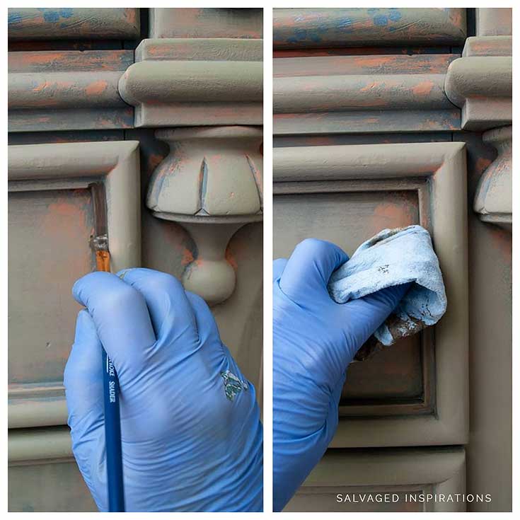 Glazing Furniture Drawers To Create Depth