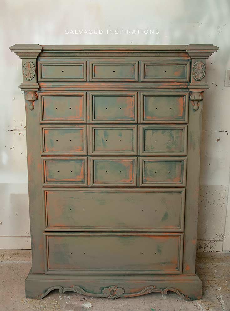 Layered Spanish Moss Tallboy in Progress