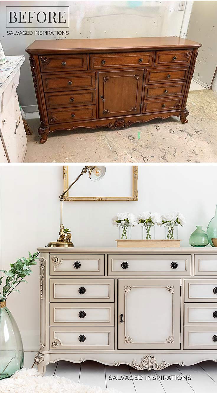 Blending Paint on Furniture - Before and After