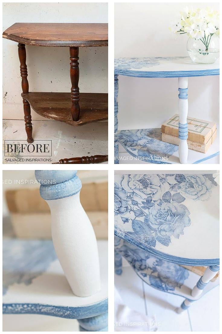 French Ceramics CurbShopped Side Table Makeover