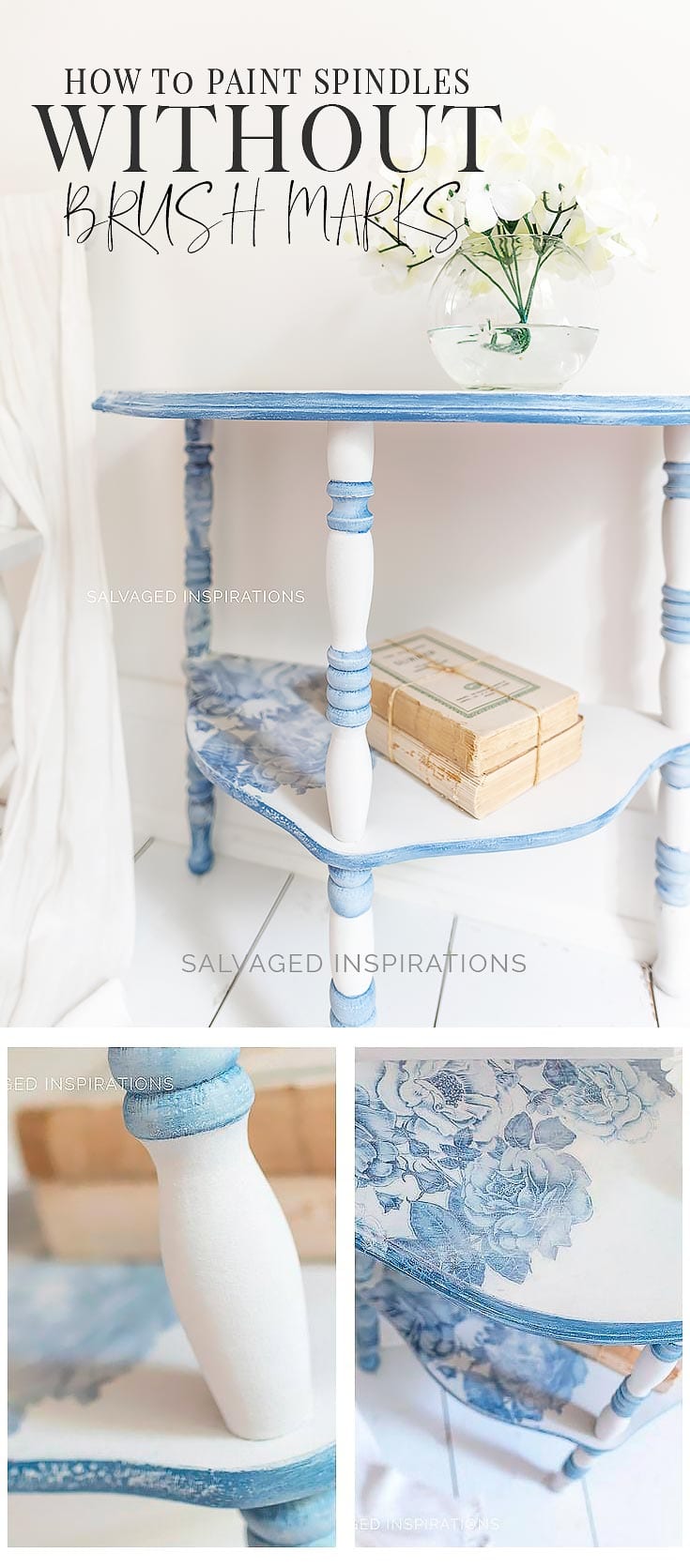 How To Paint Spindles WITHOUT Brushmarks Collage