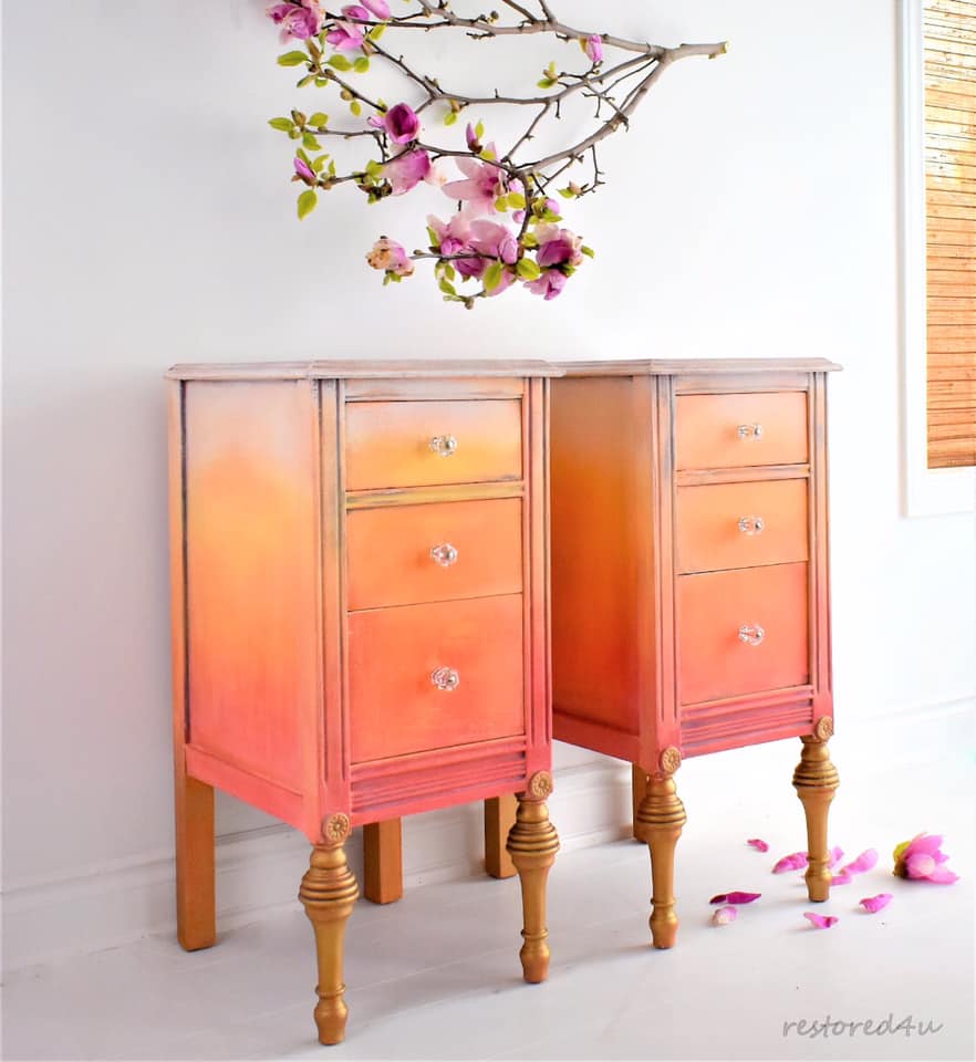 Restored4U Sherbert Nightstands featured on Salvaged Inspirations