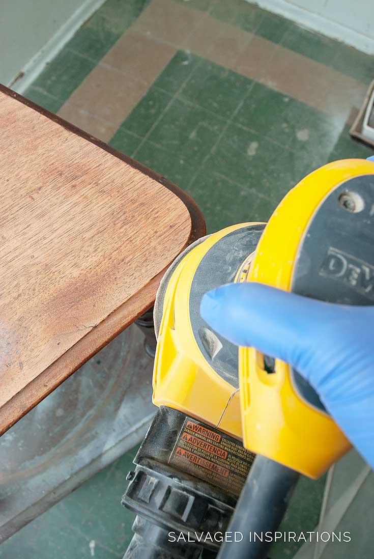Sanding Finish off Wood Chair