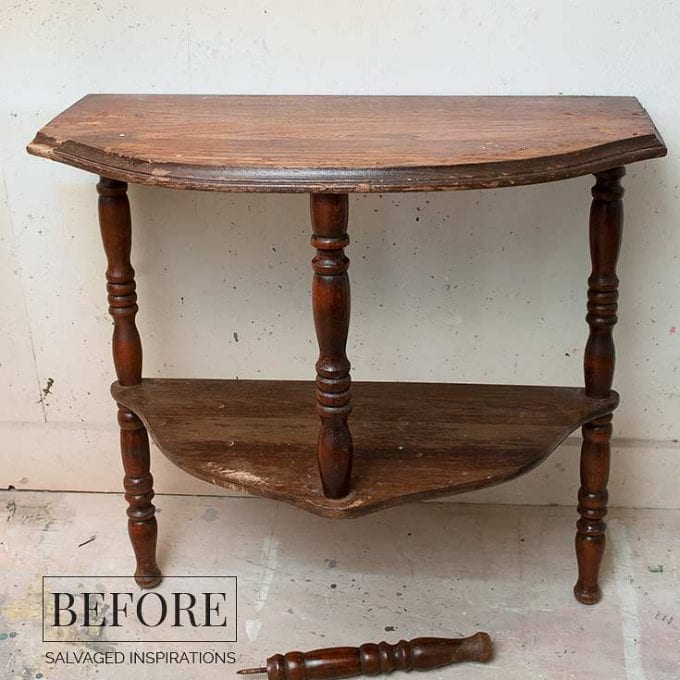 Two Tiered Side Table Before