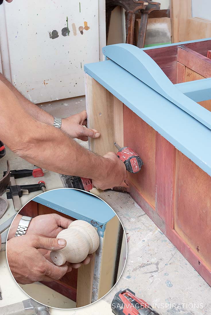 Adding Furniture Legs Onto A Painted Dresser