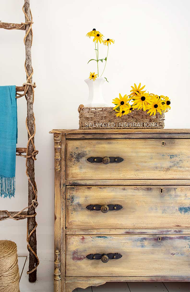Antique Dresser Makeover w Refreshed Drawers
