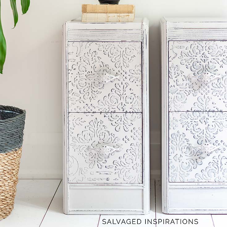 Close Up of Raised Stencil with 3D Texture Paste