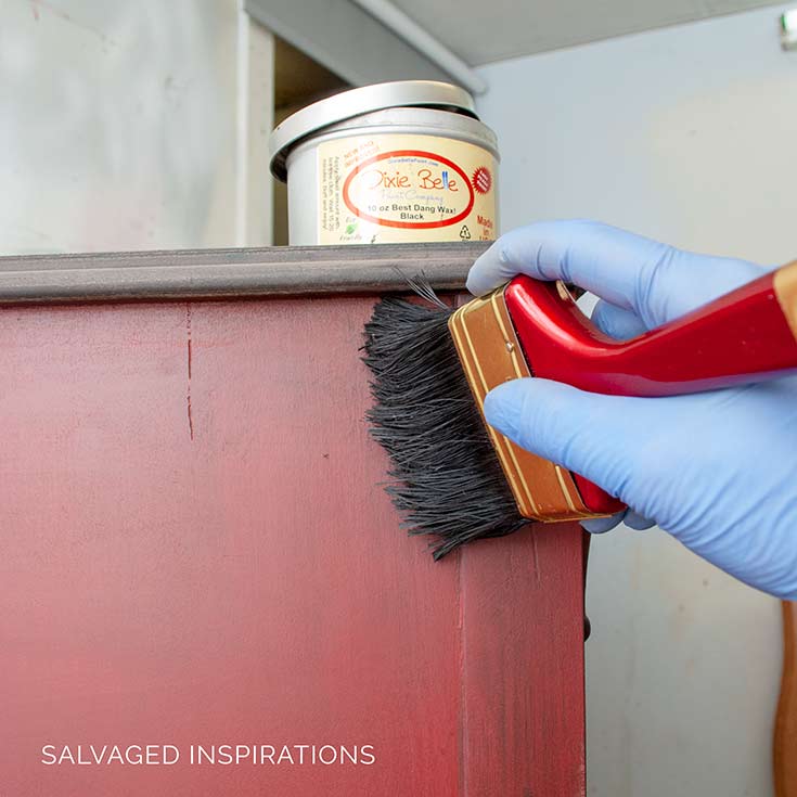 Dark Waxing Painted Dresser