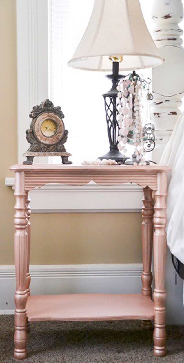 Just Life and Coffee Rose Metallic Side Table