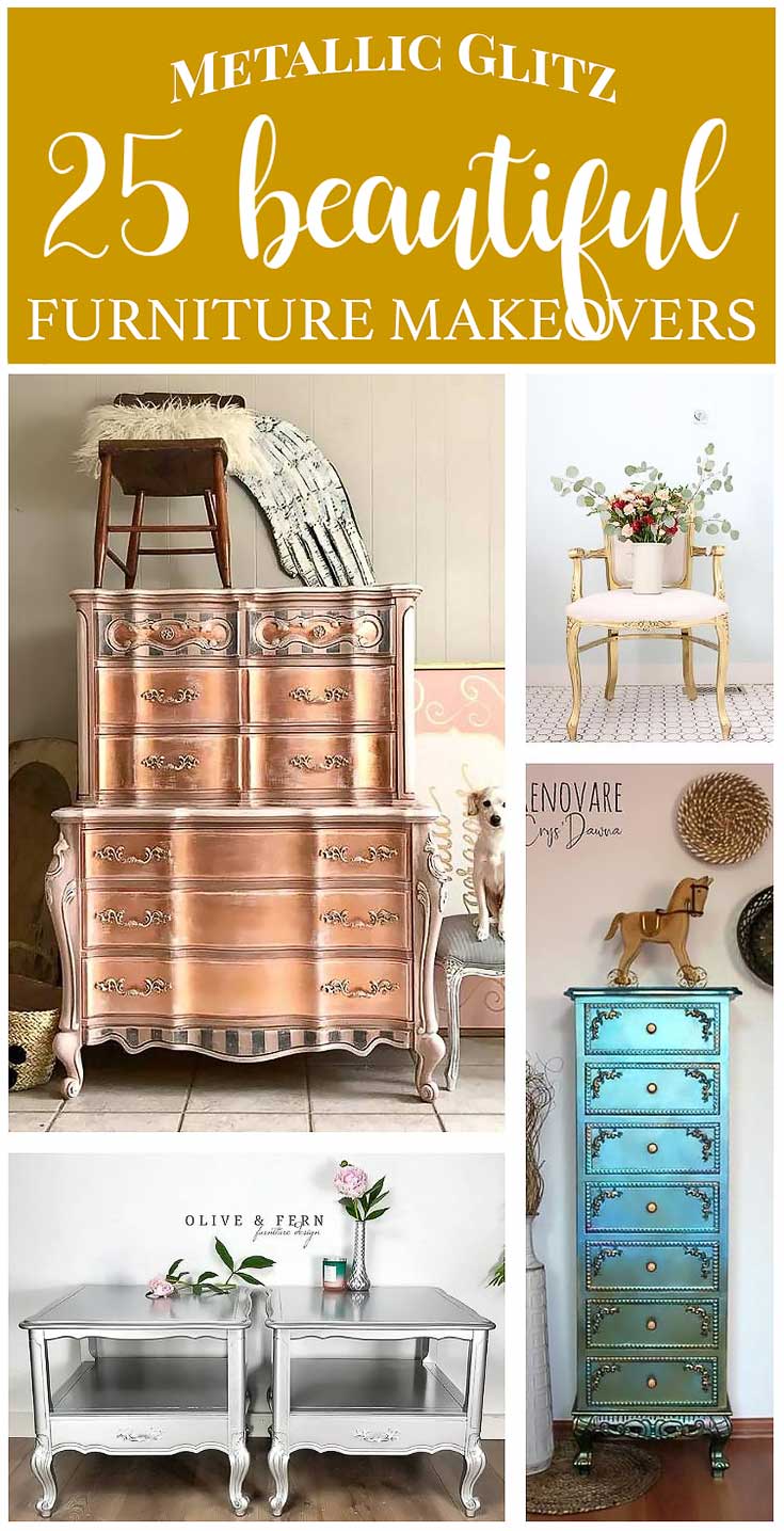 Metallic Giltz - 25 Metallic Painted Furniture Ideas
