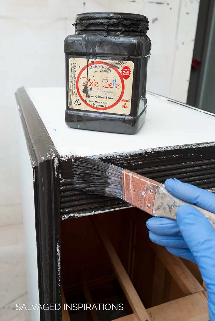 Painted Nightstand with DB Coffee Bean