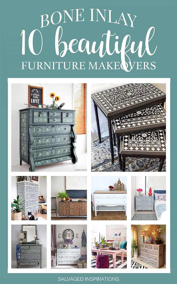 Bone Inlay Painted Furniture _ 10 Beautiful Makeovers