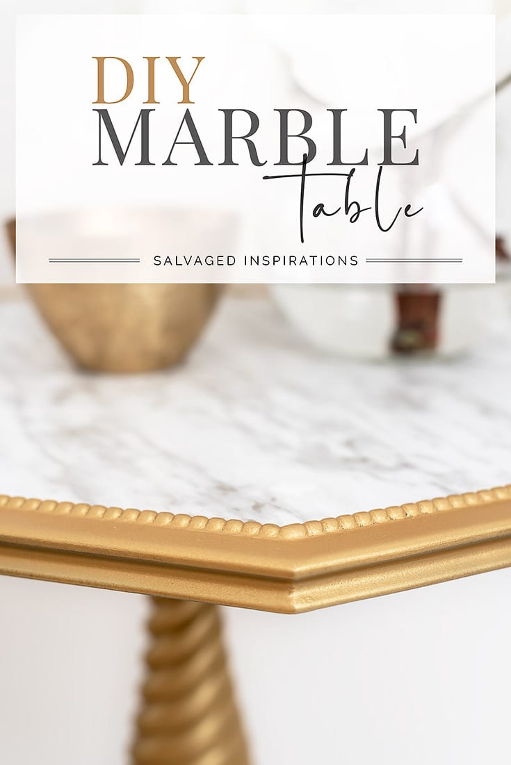 DIY Marble Table by Salvaged Inspirations