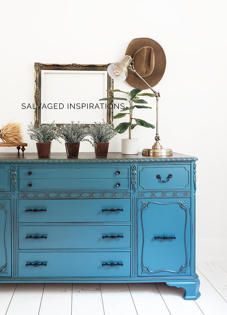 Antebellum Painted Buffet w VanDyke Glaze Details