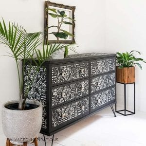 Side View of CurbShopped Ikea Dresser Restyled