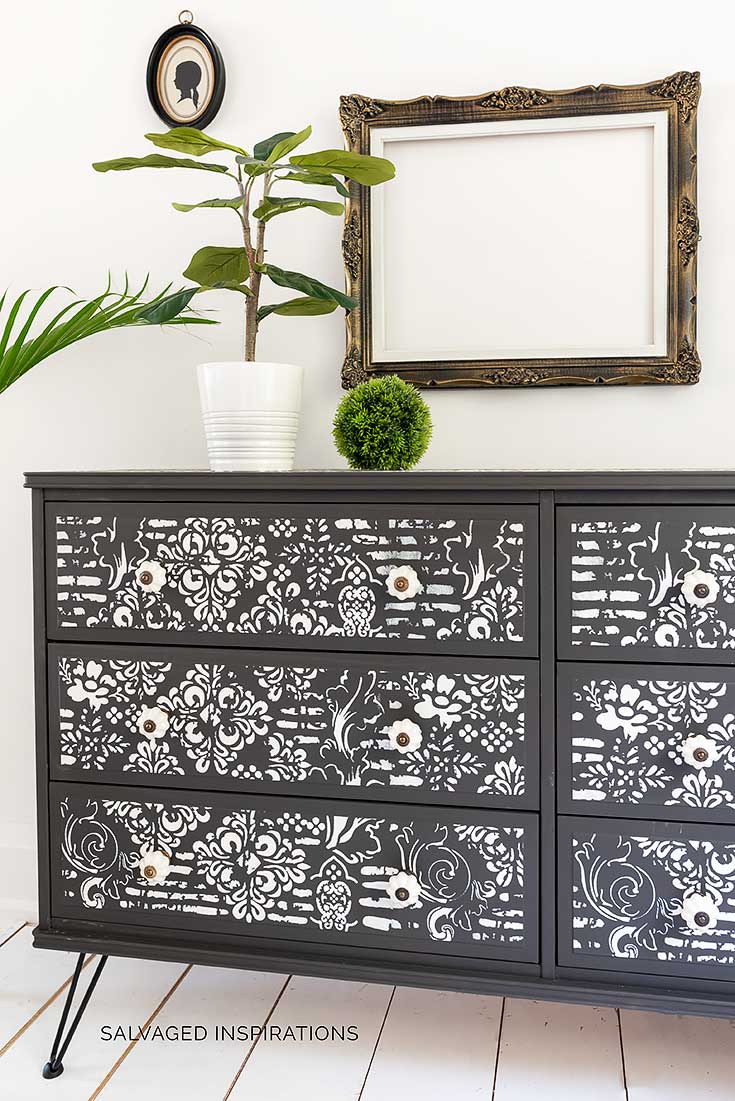 Stenciled IKEA Dresser Hack Makeover