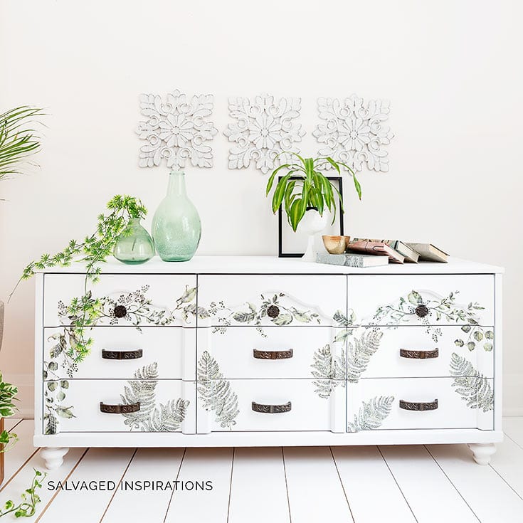 Fern Woods Painted Laminate Dresser