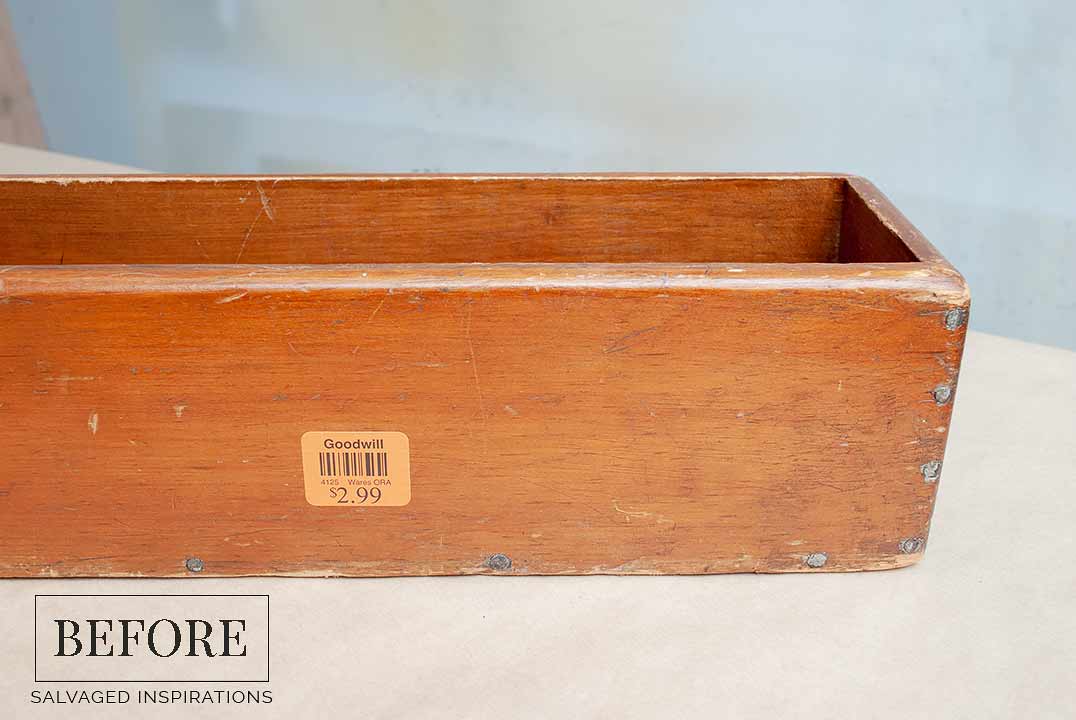 Goodwill Wood Box Before