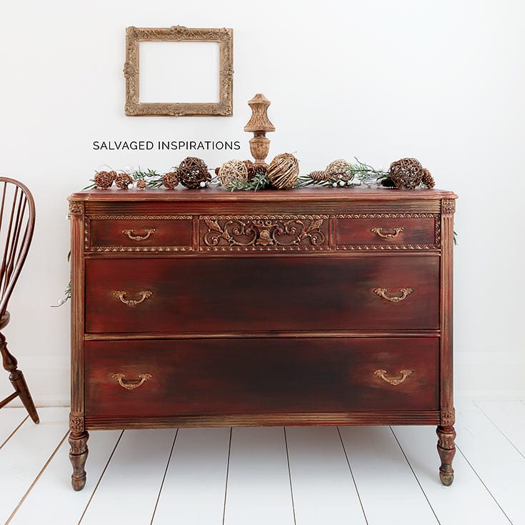 Holiday Vintage Dresser Makeover