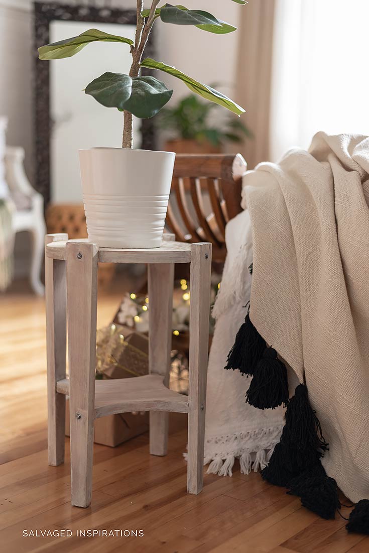 White Stain Wash on Plant Stand