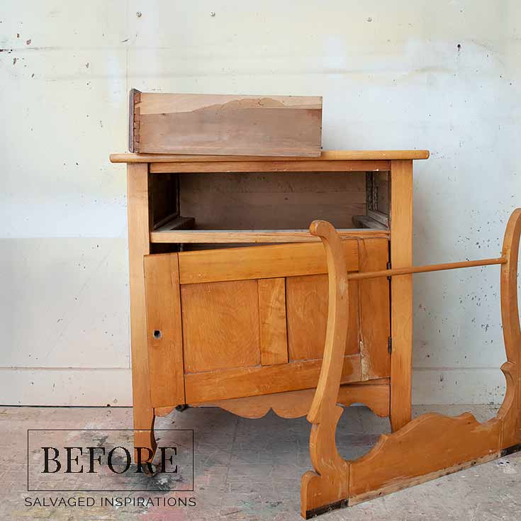 Curbshopped Vintage Washstand before2