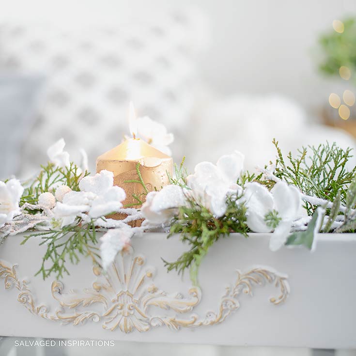 Painted Resin Applique on Thrift Makeover