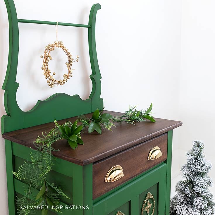 Painted and Stained Vintage Washstand