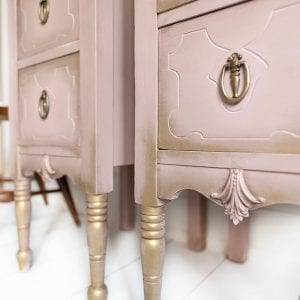 Side View of Painted Nightstands