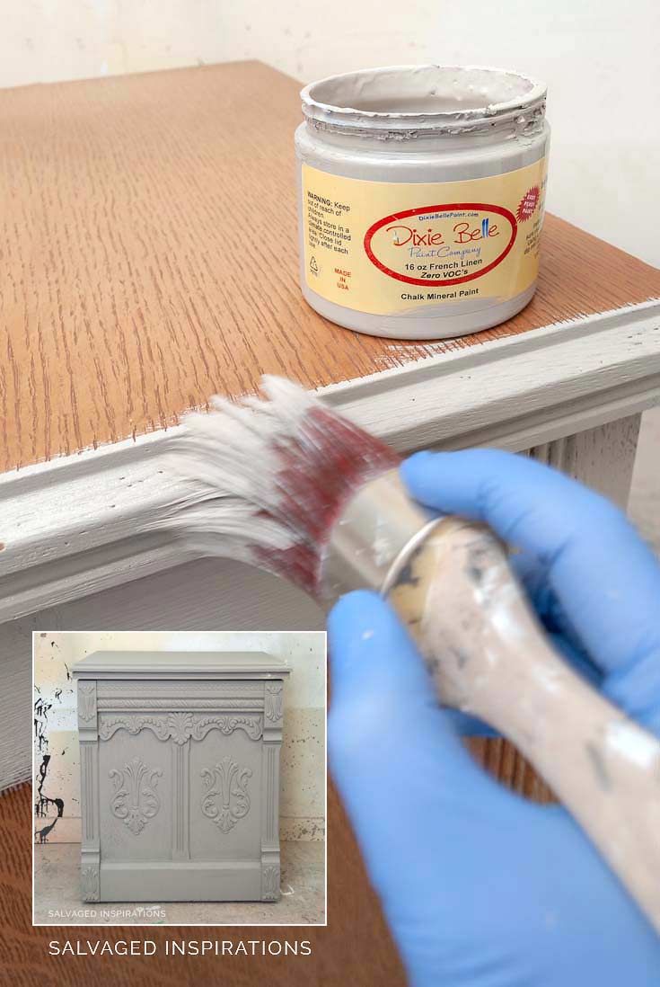 Painting Sewing Cabinet in DB French Linen