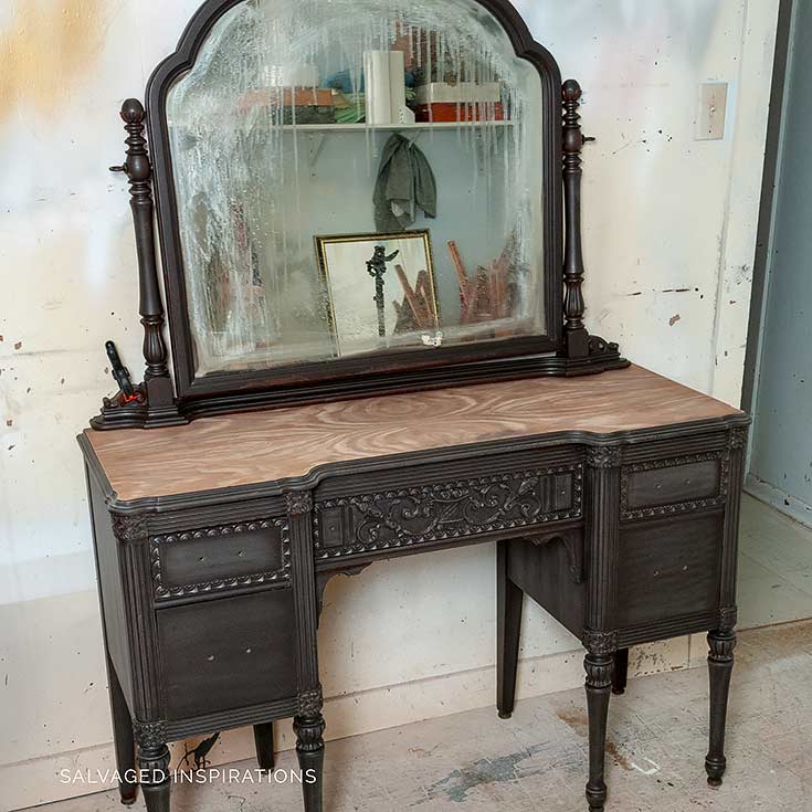 Sanded Down Veneer Vanity Top