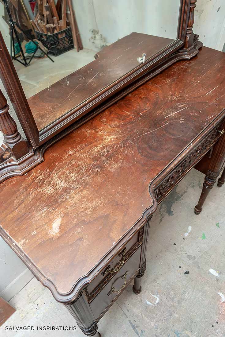 Scratched Up Vanity Top