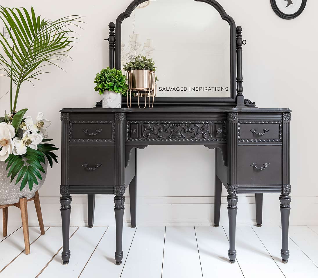 Vintage Vanity Painted in DB Coffee Bean