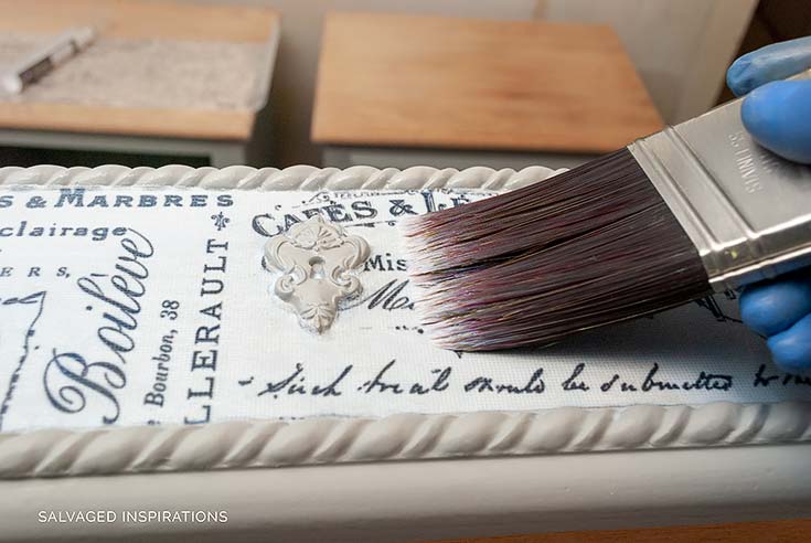 Adhereing Decoupage w Poly