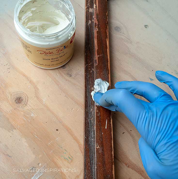 Filling In Nails Holes w Dixie Belle Mud