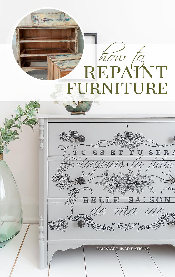 How To Repaint Furniture - Before and After