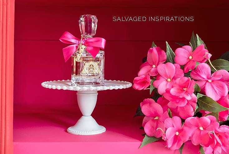 Pink Cabinet Shelves