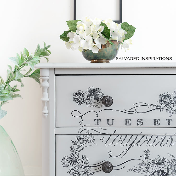 Repainted Dresser w Redesign w Prima Transfer IG