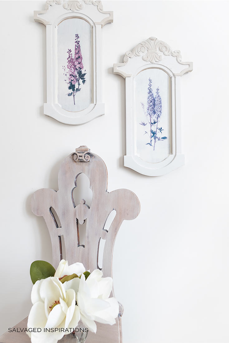 Salvaged Chair Backs into Frames