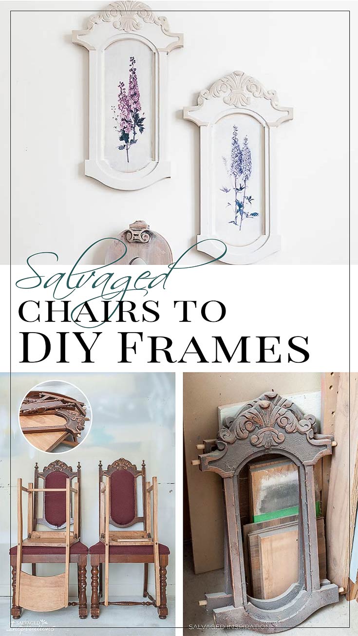 Salvaged Chairs into DIY Frames before and After