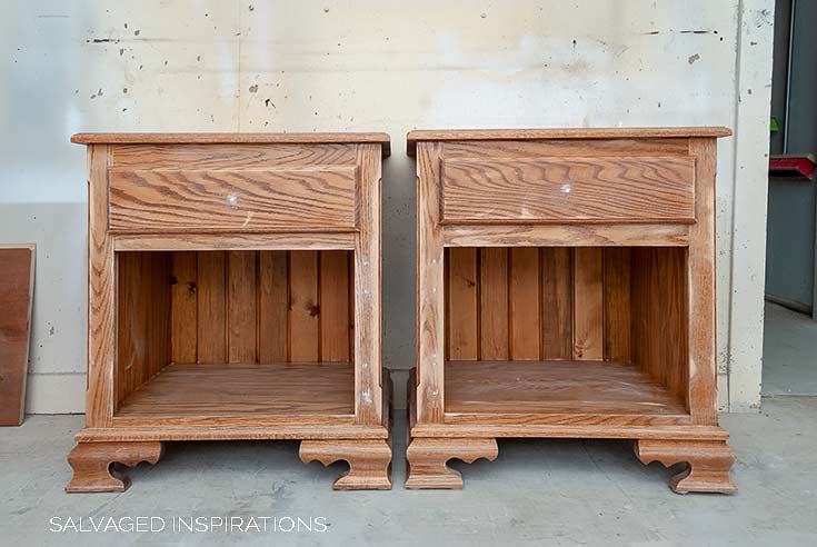 Thrift Nightstands with Doors Removed