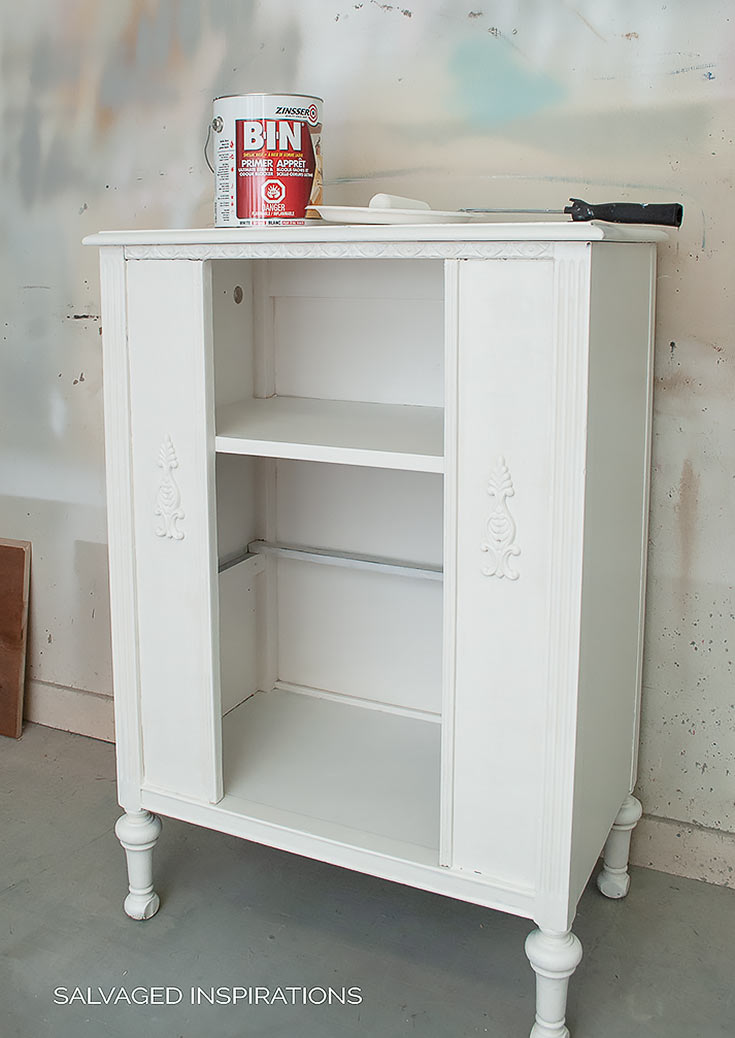 Vintage Radio Cabinet Primed in BIN Shellac Primer