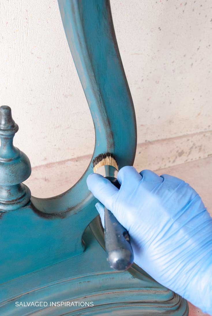 Aging Table w Coffee Bean Paint