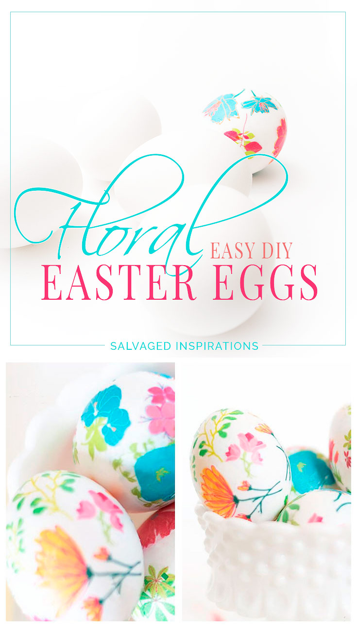 Floral Easy DIY Easter Eggs PIN