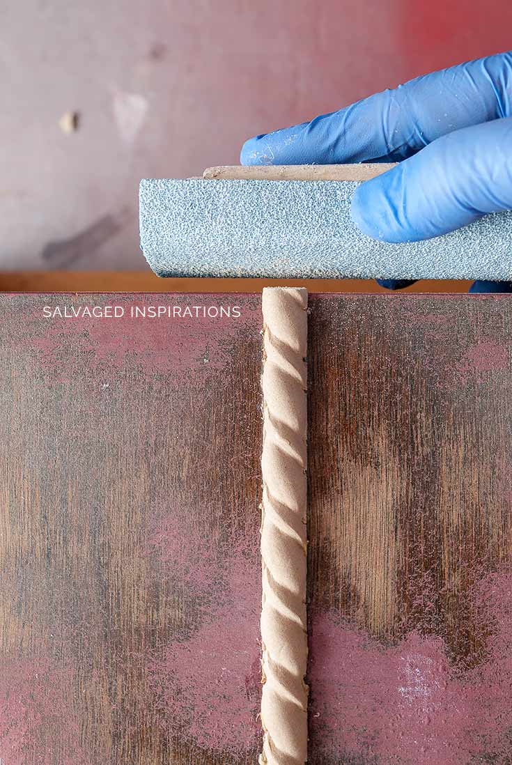Sanding Down WoodUBend Rope Trim