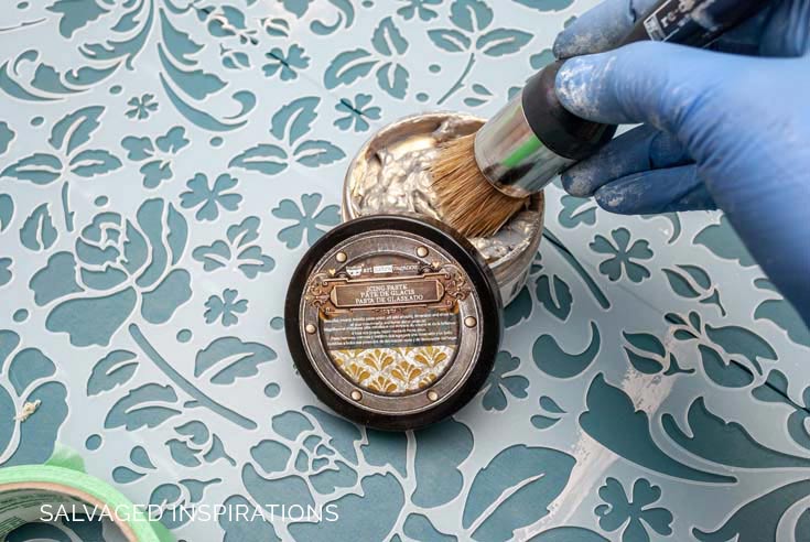 White Gold Icing Paste w Stencil