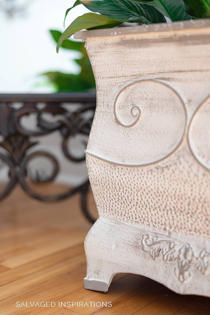 Close Up of Painted Planter