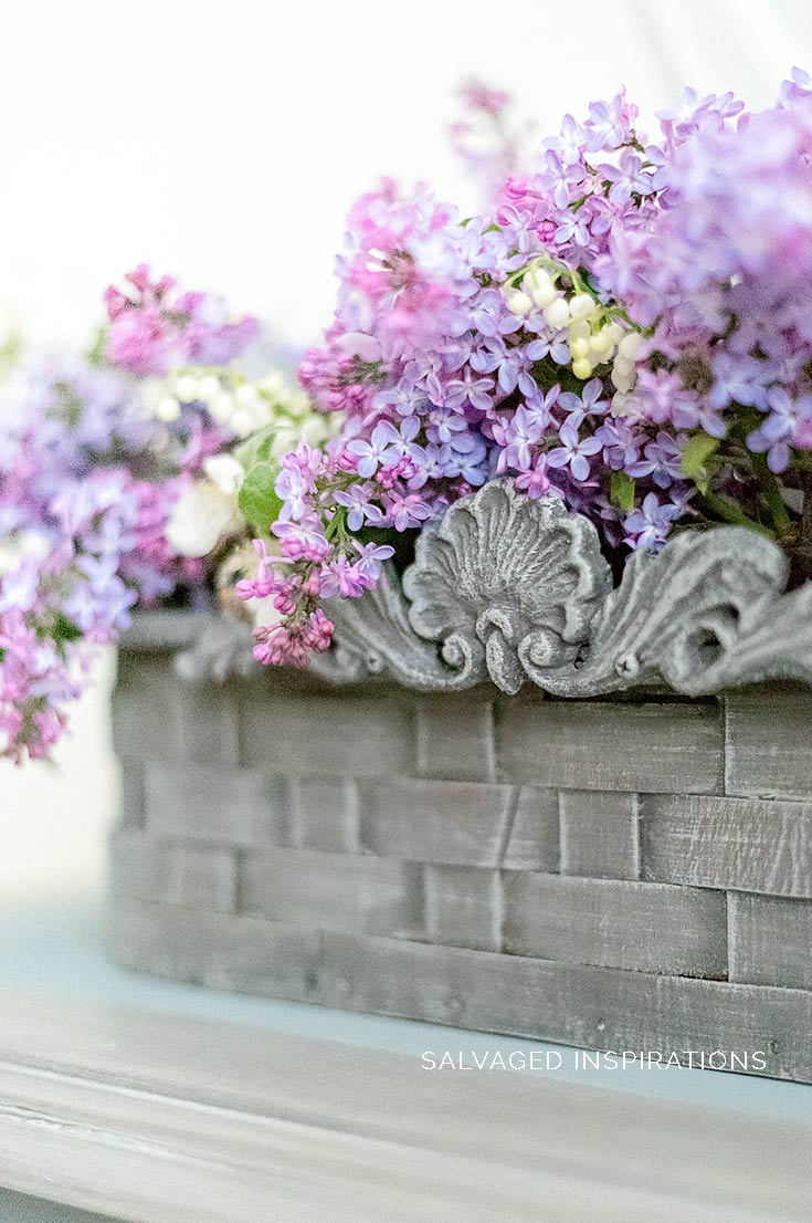 Close Up of Thrift Basket Makeover