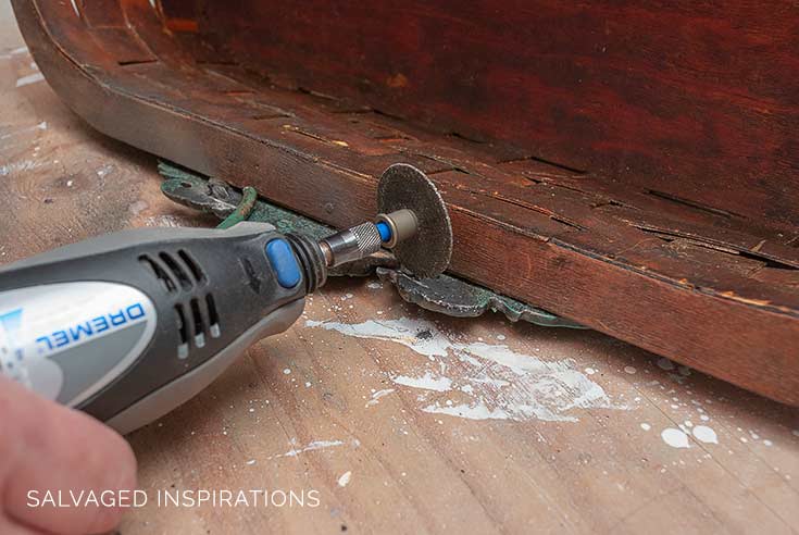 Cutting Basket Handle w Dremel Tool