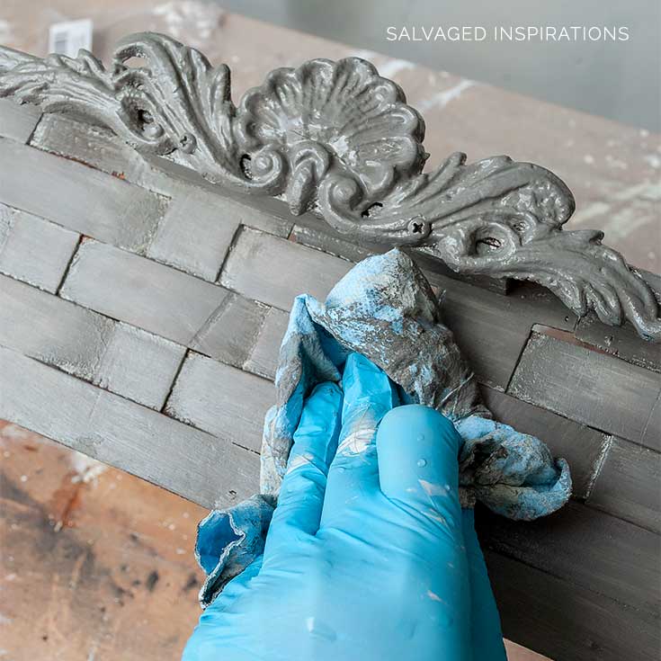 Painting Driftwood on Basket